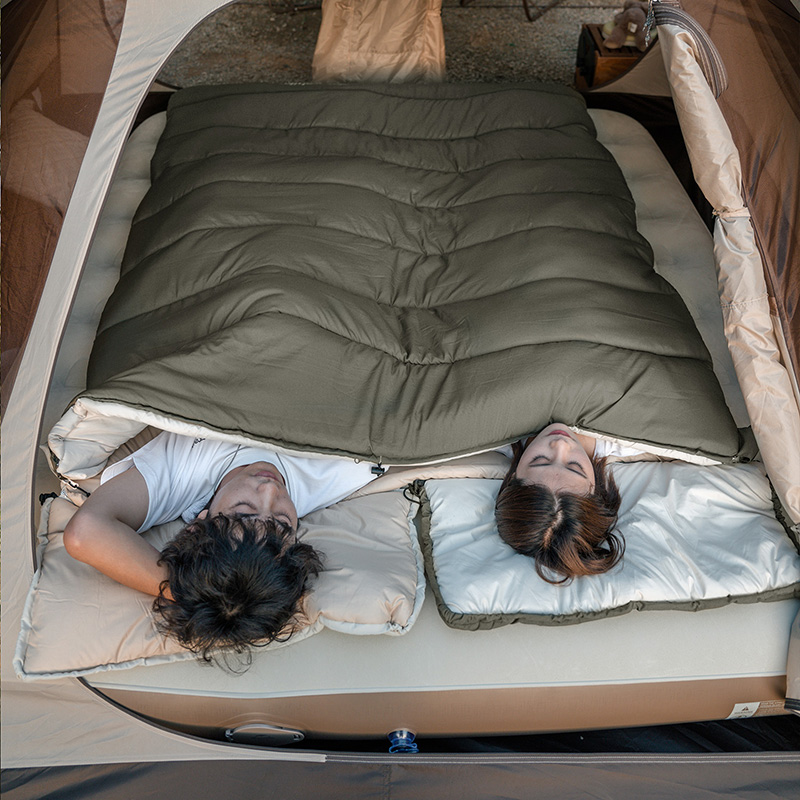 Naturehike pratelný spacák LD250 s kapucí 1,6kg - krémový